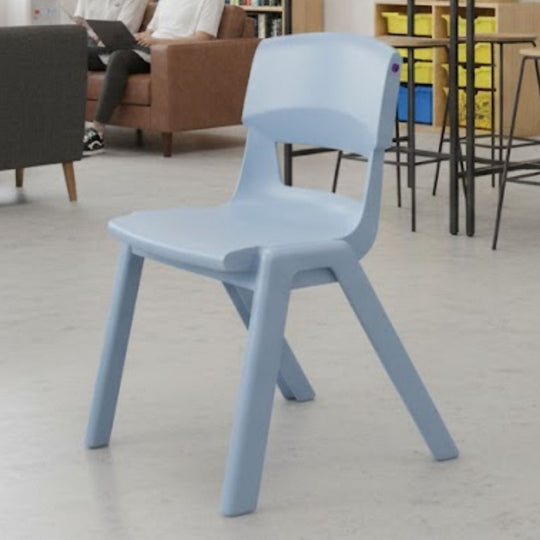 Pastel Blue Postura+ Ergonomic One-Piece Classroom Chair - 14+ Years