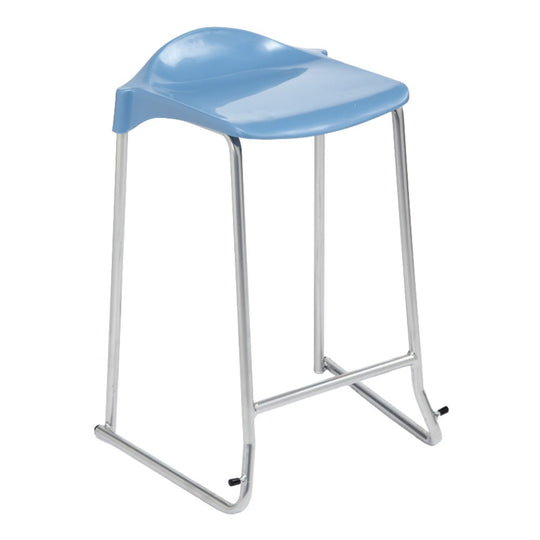Classic Plastic Stacking Stool with Skid Base - 560mm Height