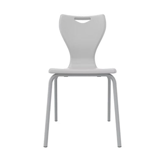Light Grey Classic Polypropylene Anti-Tilt School Chair - Grey Legs - Size 4