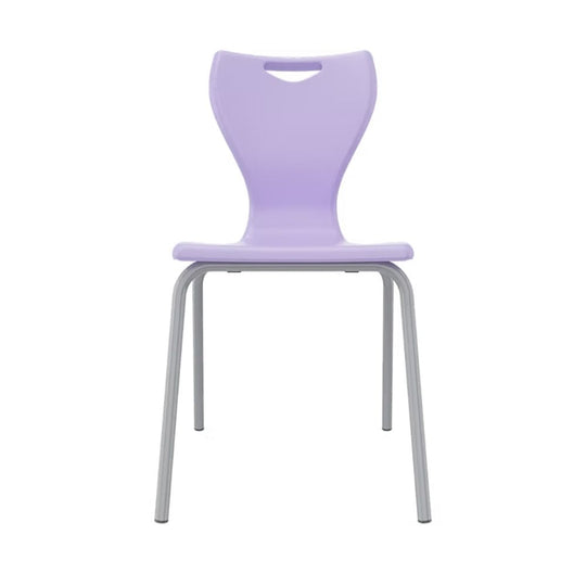 Lilac Purple Anti-Tilt Senior Primary School Chair - Size 4 - 8-11 Years - Grey Legs
