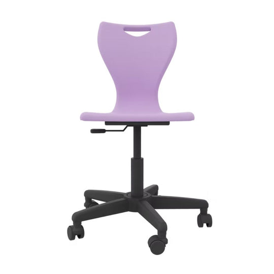 Lilac Purple Classic Polypropylene Swivel Computer Chair on 5 Castors