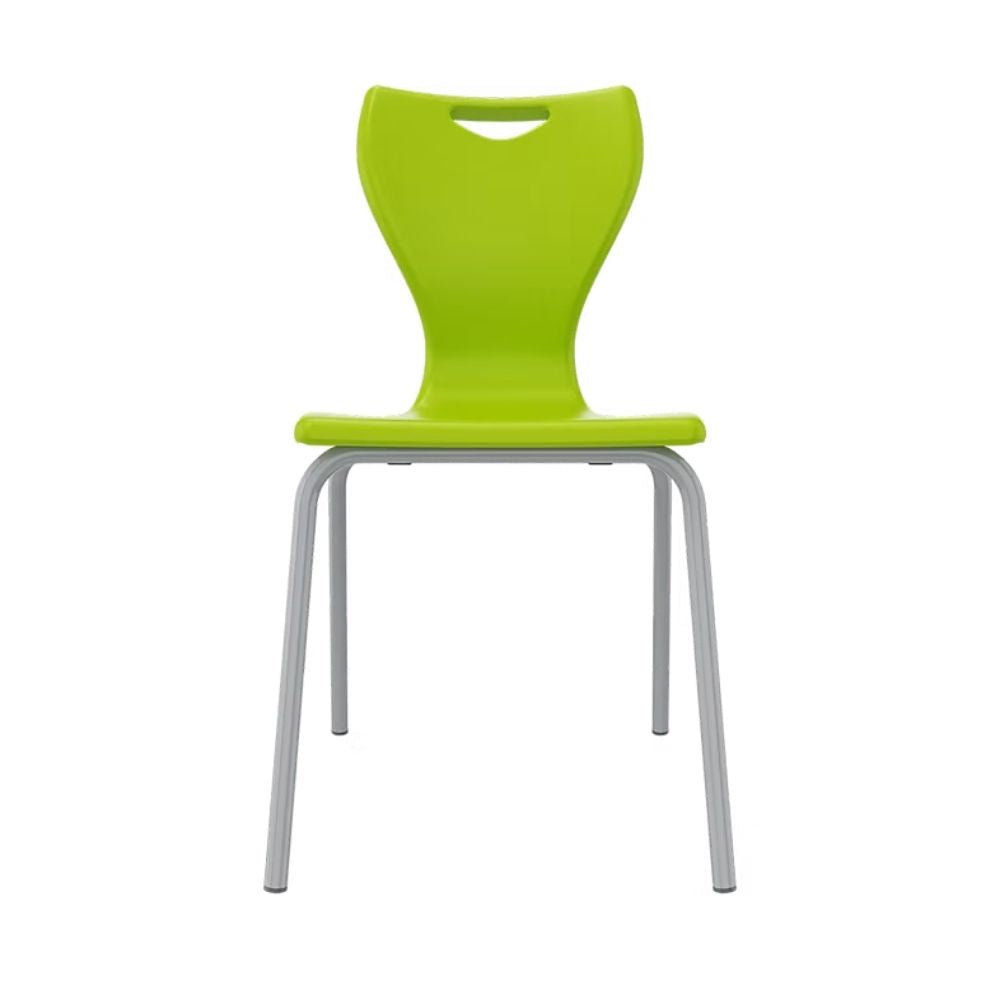 Lime Green Anti-Tilt School Chair - Size 4 - 8-11 Years - Grey Legs