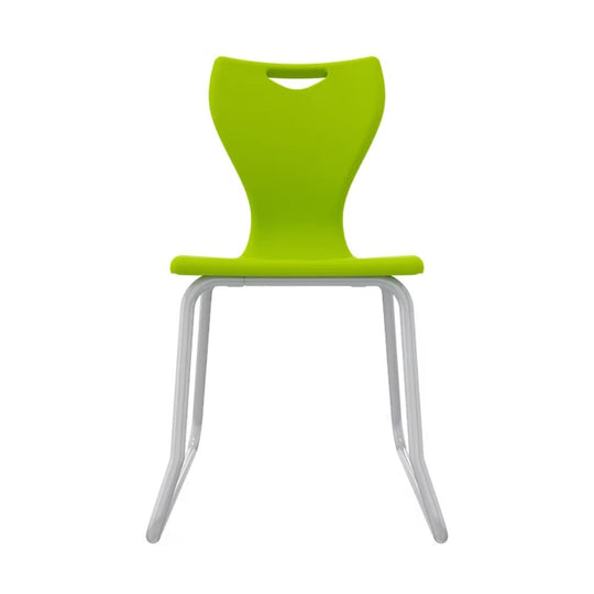 Lime Green Anti-Tilt Skid-Base Senior School Chair - Size 6 - 14+ Years