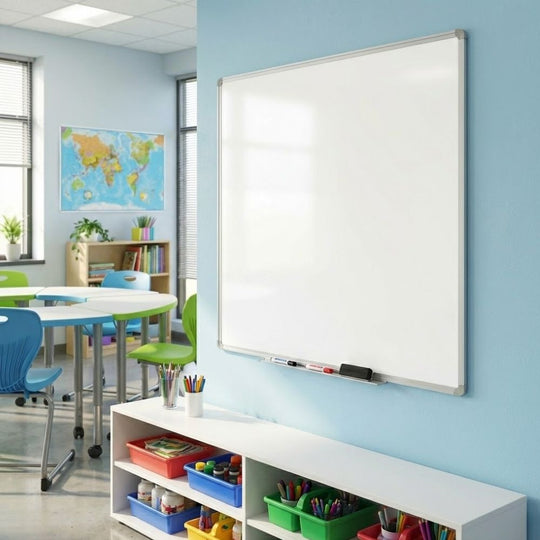 Magnetic Coated Steel Whiteboard 1200mm x 1200mm (WB1212M) | 5 Year Guarantee