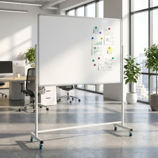 Magnetic Mobile Whiteboard - Landscape 1500 x 1200mm - Team Collaboration