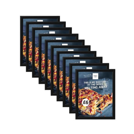 Pack of 10 A3 Black Poster Snap Frame (SFA3B) | Bulk Buy