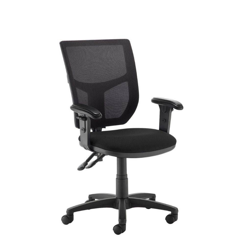 2-Lever Mesh Task Chair with Adjustable Arms (EN 1335 Certified)