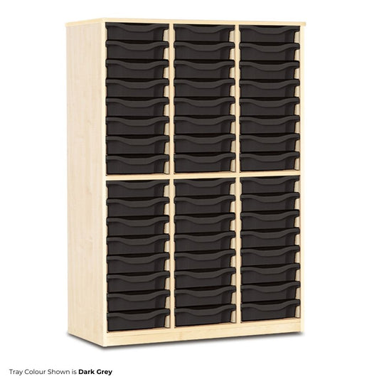 1468mm Tall Maple Storage Unit with 48 Single Trays