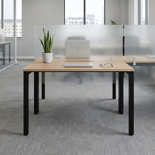 Single Straight Leg Desk 1200mm with Scalloped Top (UK Made)