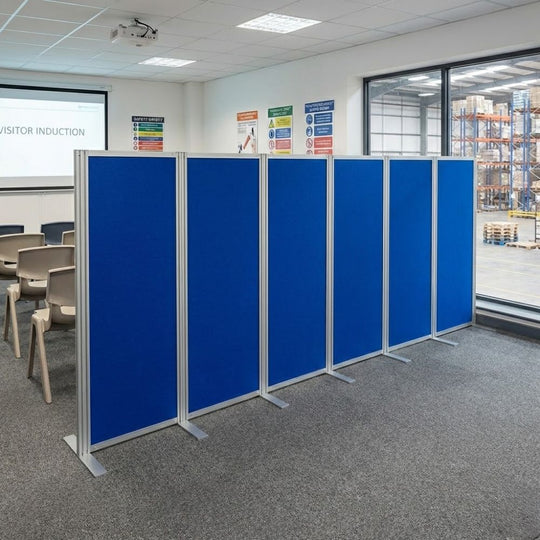 Blue & Grey 6-Panel Aluminium Display Board - 5400mm x 1800mm | Reversible