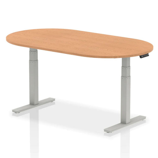 6-Person Electric Sit-Stand Rounded Edge Boardroom Table