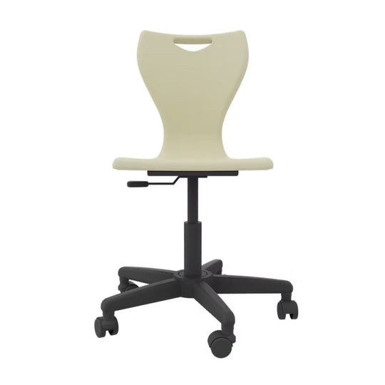 Oatmeal Beige Classic Polypropylene Swivel Computer Chair on 5 Castors