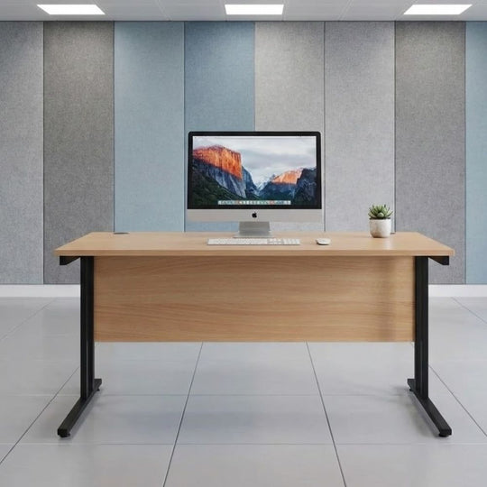 Straight Office Desk 1600mm with Cantilever Frame (UK Made)
