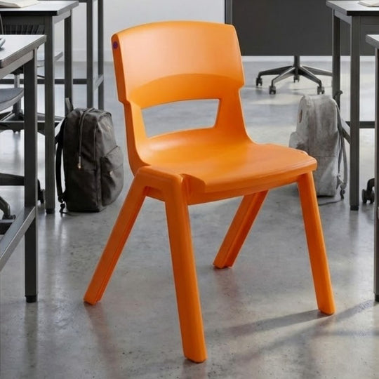 Orange Postura+ Ergonomic One-Piece Classroom Chair - 14+ Years