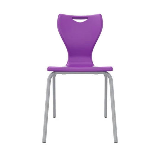 Purple Anti-Tilt Senior Primary Classroom Chair - Size 4 - 8-11 Years - Grey Legs