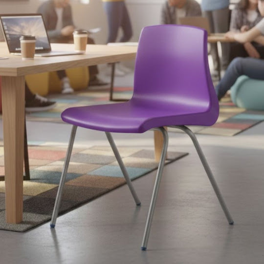 Traditional Style Polypropylene School Chair - 460mm Height (14+ Years)