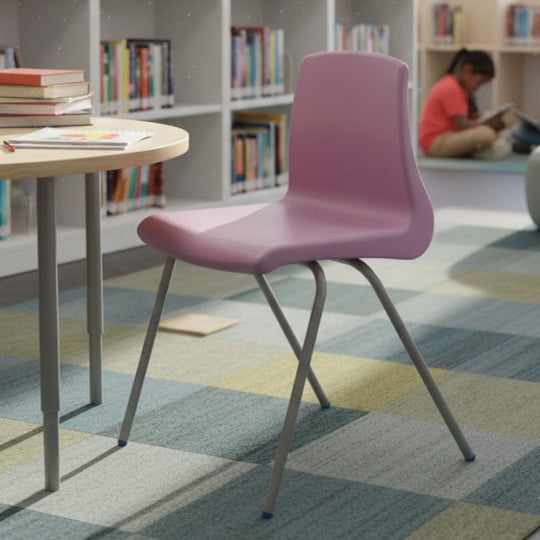 Traditional Style Polypropylene School Chair - 380mm Height (8-11 Years)