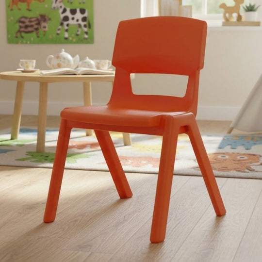 Red Postura+ Ergonomic One Piece Classroom Chair - 3-4 Years