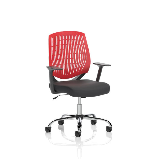 Durable Red Medium Back Task Operator Office Chair