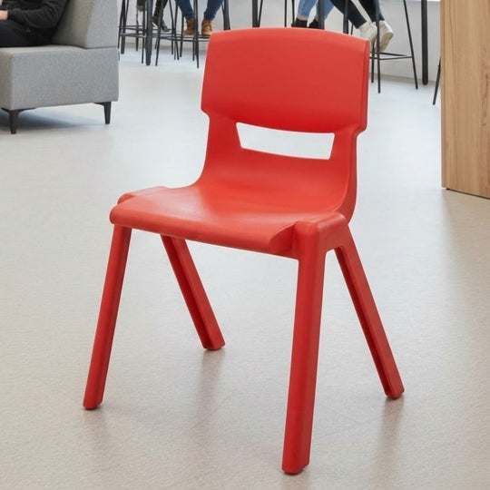 Red Postura+ Ergonomic One-Piece Classroom Chair - 14+ Years