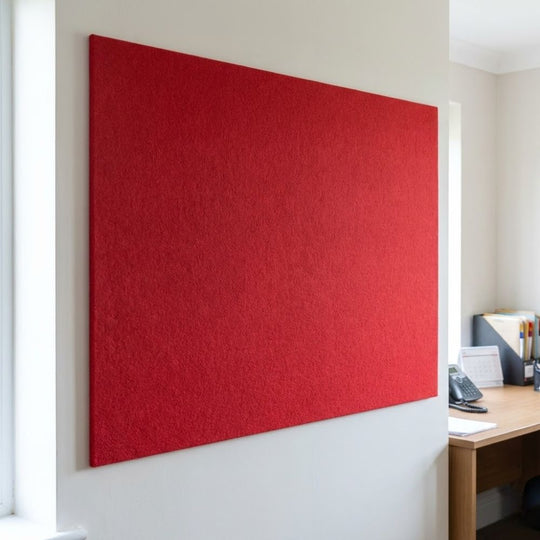 Eco-Friendly Unframed Noticeboard - Red Felt 1200 x 900mm