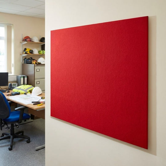 Unframed Fire Resistant Noticeboard - 1500mm x 1200mm | Red Felt Class B