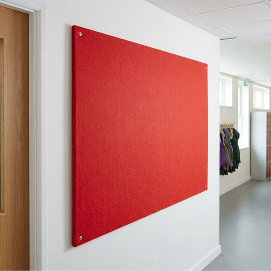 Unframed Fire Resistant Noticeboard - 1800mm x 1200mm | Red Felt Class B