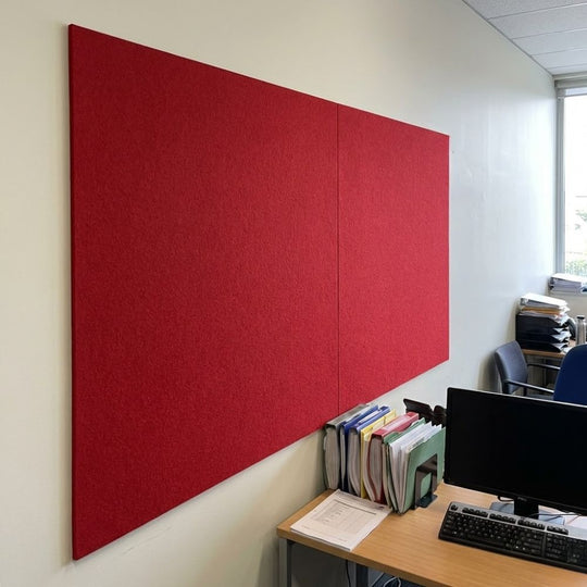 Unframed Fire Resistant Noticeboard - 2400mm x 1200mm | Red Felt Class B
