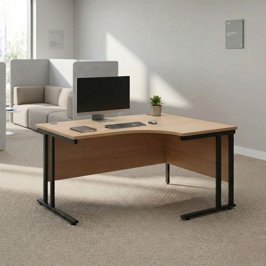 Ergonomic Right Hand Corner Desk 1600mm (UK Made)