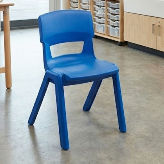 Blue Postura+ Ergonomic One Piece Classroom Chair - 8-11 Years