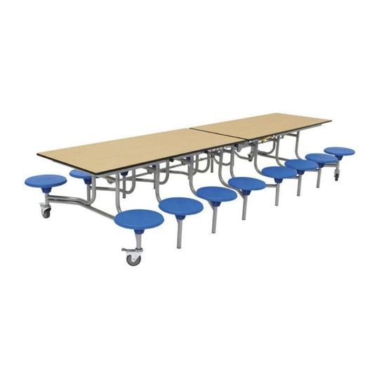 16 Stool Rectangular Mobile Folding Canteen Table - 5-11 Years