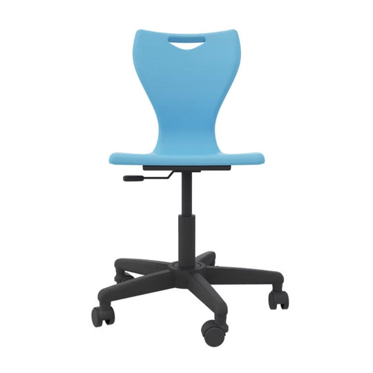 Sky Blue Classic Polypropylene Swivel Computer Chair on 5 Castors