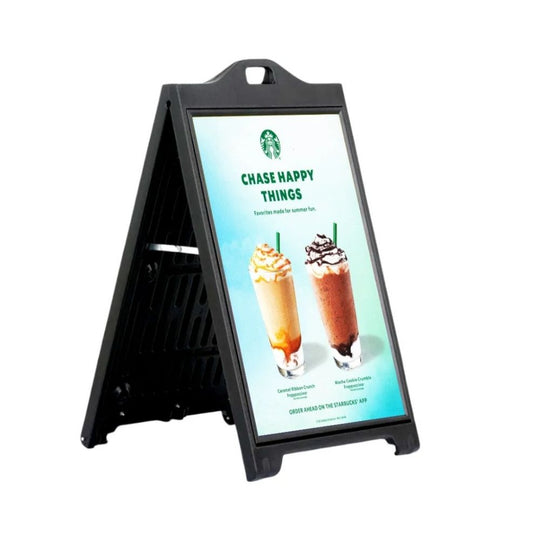 A1 Weather Resistant A Board Poster Display Pavement Sign Black (PSPLBK) | Heavy Duty