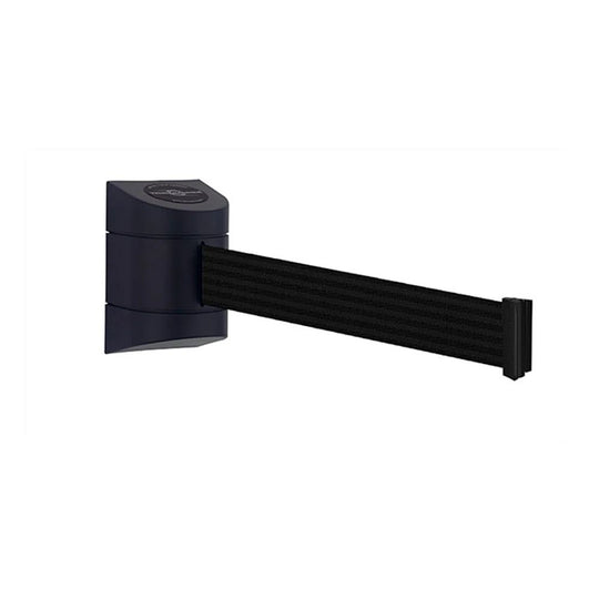 Tensabarrier Advance Black Wall Mounted Unit 4.6m Black Belt (BQTW91) | Space Saving
