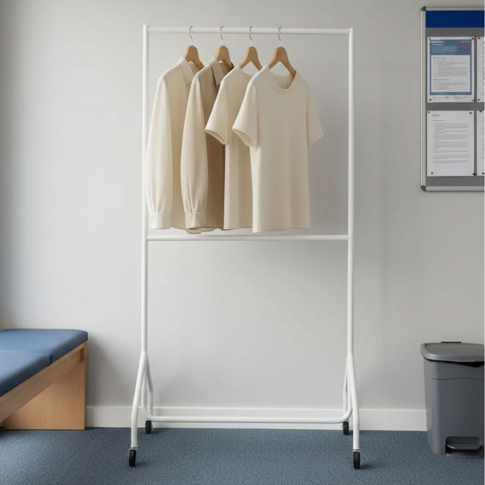 2 Tier 3ft Extendable White Heavy Duty Clothes Rail | 160kg Capacity