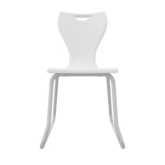 White Anti-Tilt Skid-Base Senior School Chair - Size 6 - 14+ Years