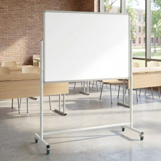 Non-Magnetic Mobile Whiteboard - Landscape 1200 x 900mm - Economy