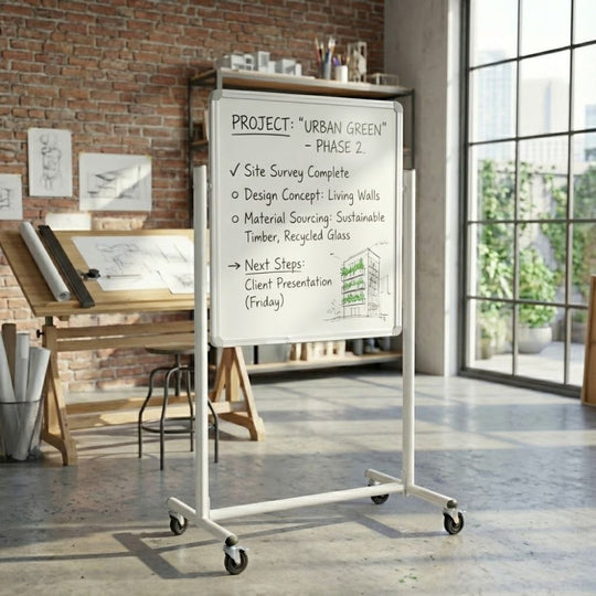 Magnetic Mobile Whiteboard - Landscape 1200 x 900mm - Agile Standard