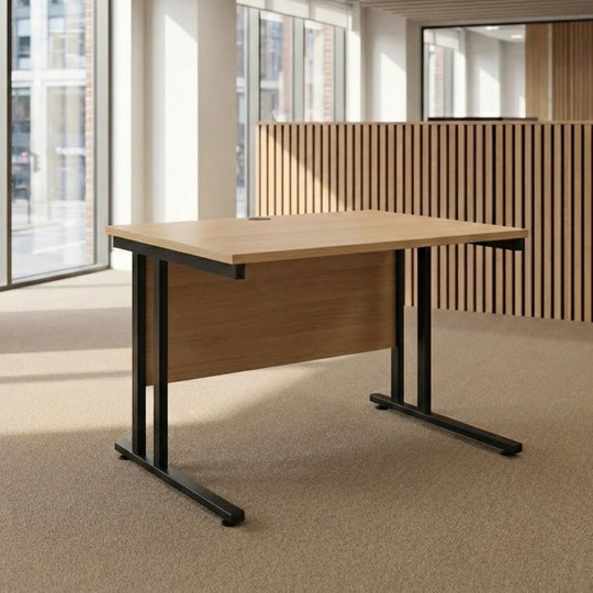 Straight Office Desk 1000mm with Cantilever Frame (UK Made)